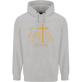 Easter For He is Risen Christian Christianity Jesus Mens 80% Cotton Hoodie Sports Grey