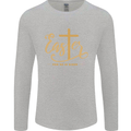 Easter For He is Risen Christian Christianity Jesus Mens Long Sleeve T-Shirt Sports Grey