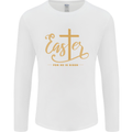 Easter For He is Risen Christian Christianity Jesus Mens Long Sleeve T-Shirt White