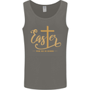 Easter For He is Risen Christian Christianity Jesus Mens Vest Tank Top Charcoal