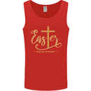 Easter For He is Risen Christian Christianity Jesus Mens Vest Tank Top Red