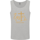 Easter For He is Risen Christian Christianity Jesus Mens Vest Tank Top Sports Grey