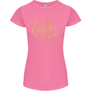 Easter For He is Risen Christian Christianity Jesus Womens Petite Cut T-Shirt Azalea