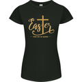 Easter For He is Risen Christian Christianity Jesus Womens Petite Cut T-Shirt Black