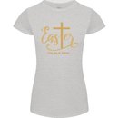 Easter For He is Risen Christian Christianity Jesus Womens Petite Cut T-Shirt Sports Grey