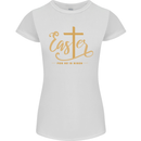 Easter For He is Risen Christian Christianity Jesus Womens Petite Cut T-Shirt White