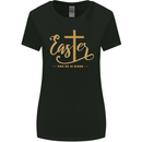 Easter For He is Risen Christian Christianity Jesus Womens Wider Cut T-Shirt Black