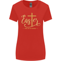 Easter For He is Risen Christian Christianity Jesus Womens Wider Cut T-Shirt Red