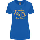 Easter For He is Risen Christian Christianity Jesus Womens Wider Cut T-Shirt Royal Blue