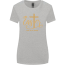 Easter For He is Risen Christian Christianity Jesus Womens Wider Cut T-Shirt Sports Grey