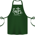 Easter For He is Risen Christian Jesus Christianity Cotton Apron 100% Organic Forest Green