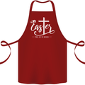 Easter For He is Risen Christian Jesus Christianity Cotton Apron 100% Organic Maroon