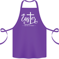 Easter For He is Risen Christian Jesus Christianity Cotton Apron 100% Organic Purple