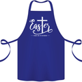 Easter For He is Risen Christian Jesus Christianity Cotton Apron 100% Organic Royal Blue