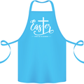 Easter For He is Risen Christian Jesus Christianity Cotton Apron 100% Organic Turquoise
