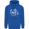Easter For He is Risen Christian Jesus Christianity Mens 80% Cotton Hoodie Royal Blue