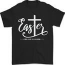 Easter For He is Risen Christian Jesus Christianity Mens T-Shirt 100% Cotton Black
