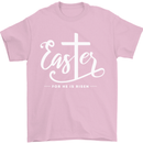 Easter For He is Risen Christian Jesus Christianity Mens T-Shirt 100% Cotton Light Pink