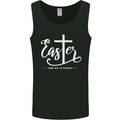 Easter For He is Risen Christian Jesus Christianity Mens Vest Tank Top Black