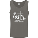 Easter For He is Risen Christian Jesus Christianity Mens Vest Tank Top Charcoal