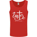 Easter For He is Risen Christian Jesus Christianity Mens Vest Tank Top Red