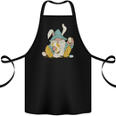 Easter Gnome With Eggs and Bunny Ears Cotton Apron 100% Organic Black