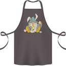 Easter Gnome With Eggs and Bunny Ears Cotton Apron 100% Organic Dark Grey