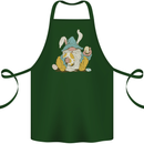 Easter Gnome With Eggs and Bunny Ears Cotton Apron 100% Organic Forest Green