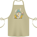 Easter Gnome With Eggs and Bunny Ears Cotton Apron 100% Organic Khaki