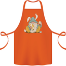Easter Gnome With Eggs and Bunny Ears Cotton Apron 100% Organic Orange