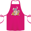 Easter Gnome With Eggs and Bunny Ears Cotton Apron 100% Organic Pink
