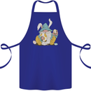 Easter Gnome With Eggs and Bunny Ears Cotton Apron 100% Organic Royal Blue