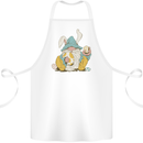 Easter Gnome With Eggs and Bunny Ears Cotton Apron 100% Organic White