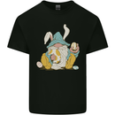 Easter Gnome With Eggs and Bunny Ears Kids T-Shirt Childrens Black