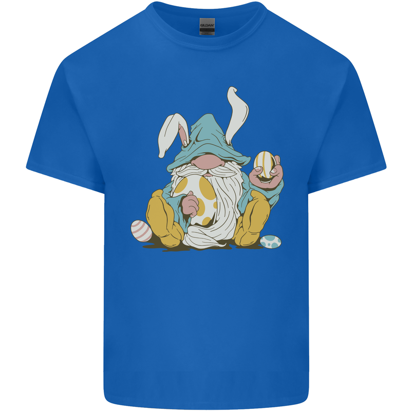 Easter Gnome With Eggs and Bunny Ears Mens Cotton T-Shirt Tee Top Royal Blue