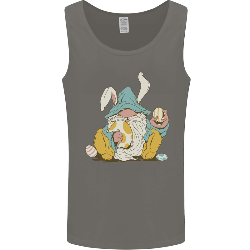 Easter Gnome With Eggs and Bunny Ears Mens Vest Tank Top Charcoal