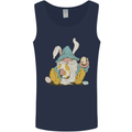 Easter Gnome With Eggs and Bunny Ears Mens Vest Tank Top Navy Blue