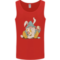 Easter Gnome With Eggs and Bunny Ears Mens Vest Tank Top Red