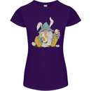 Easter Gnome With Eggs and Bunny Ears Womens Petite Cut T-Shirt Purple