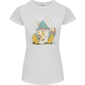 Easter Gnome With Eggs and Bunny Ears Womens Petite Cut T-Shirt White