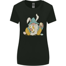 Easter Gnome With Eggs and Bunny Ears Womens Wider Cut T-Shirt Black