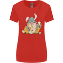 Easter Gnome With Eggs and Bunny Ears Womens Wider Cut T-Shirt Red