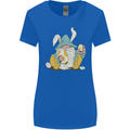 Easter Gnome With Eggs and Bunny Ears Womens Wider Cut T-Shirt Royal Blue
