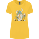 Easter Gnome With Eggs and Bunny Ears Womens Wider Cut T-Shirt Yellow