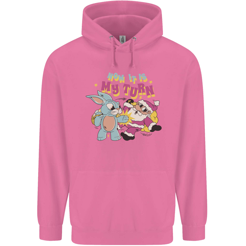 Easter Rabbit vs Santa Claus Funny Bunny Egg Childrens Kids Hoodie Azalea