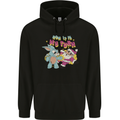 Easter Rabbit vs Santa Claus Funny Bunny Egg Childrens Kids Hoodie Black