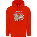 Easter Rabbit vs Santa Claus Funny Bunny Egg Childrens Kids Hoodie Bright Red