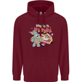 Easter Rabbit vs Santa Claus Funny Bunny Egg Childrens Kids Hoodie Maroon