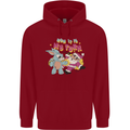 Easter Rabbit vs Santa Claus Funny Bunny Egg Childrens Kids Hoodie Red