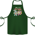 Easter Rabbit vs Santa Claus Funny Bunny Egg Cotton Apron 100% Organic Forest Green